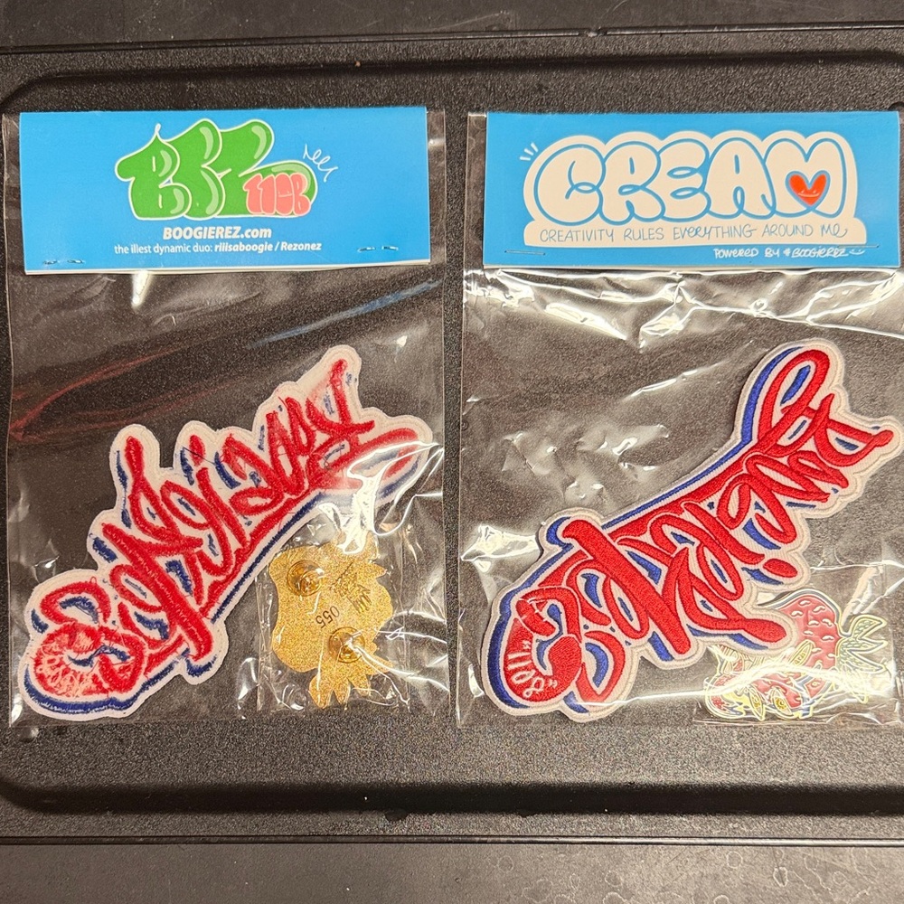 Boogiez Red and Blue Patch Set